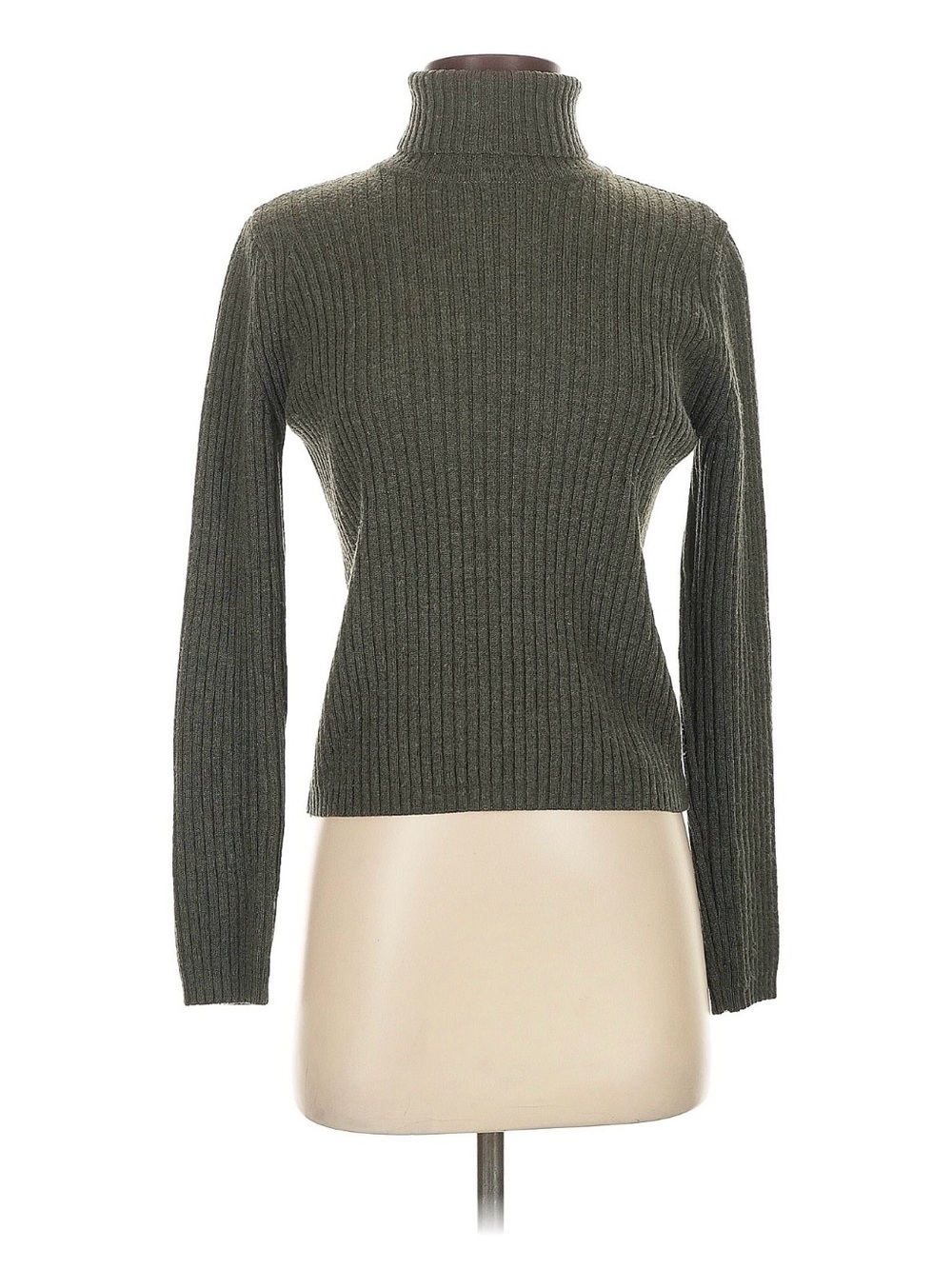 L.L.Bean 100% Merino Wool Turtleneck Sweater in Olive